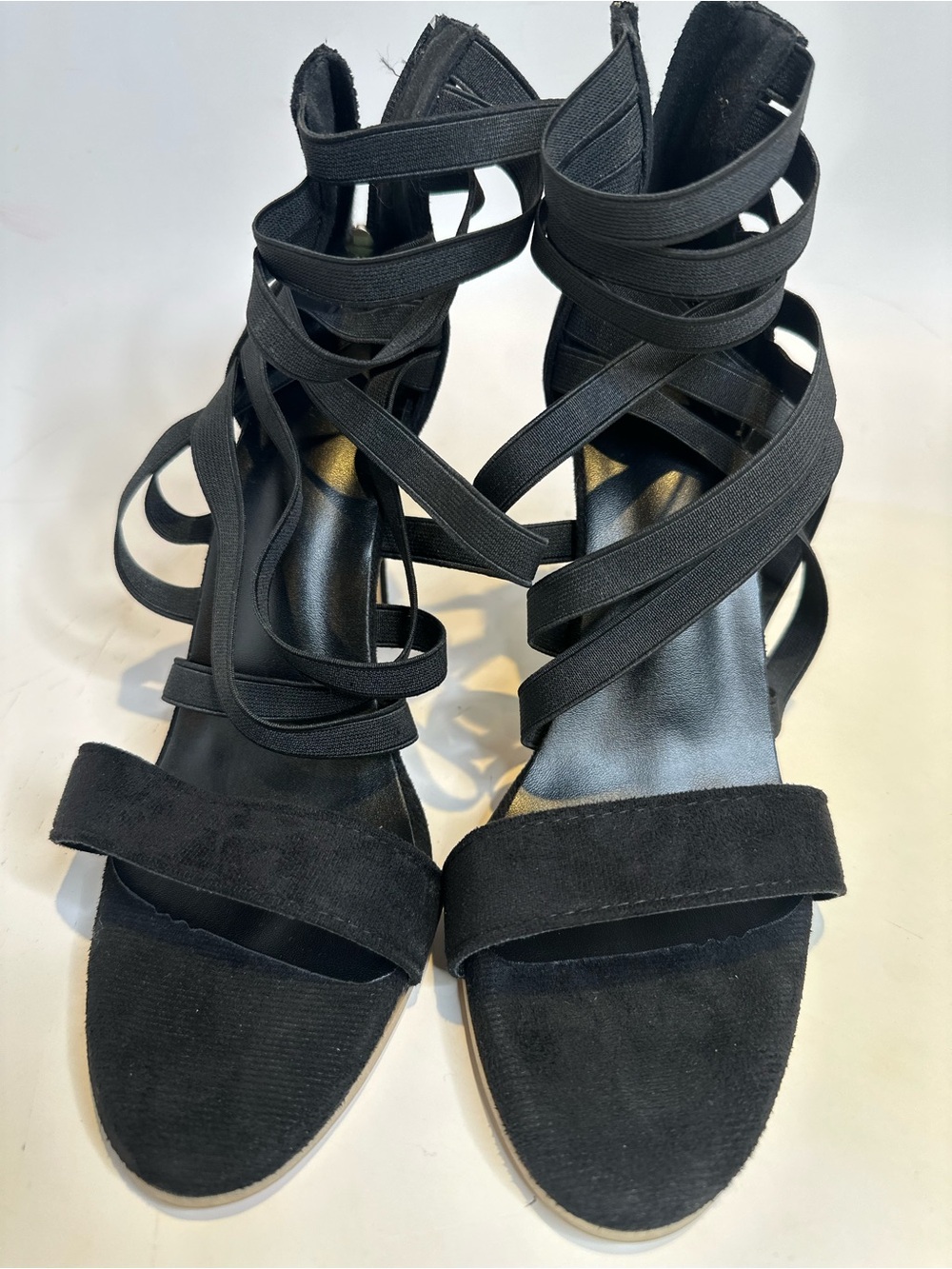 Black Wrap-Strap Women’s Sandals